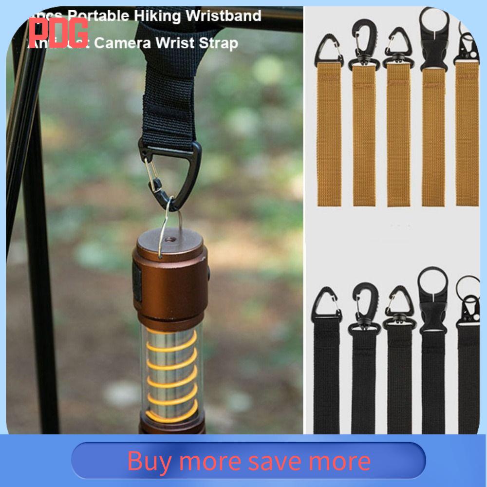 PDG 4pcs Chống mất Vòng đeo tay đi bộ đường dài Di động Nylon Móc khóa leo núi ngoài trời Chất lượng cao Tam giác phổ quát Dây đeo cổ tay cho máy ảnh Phụ kiện dụng cụ khóa ba lô