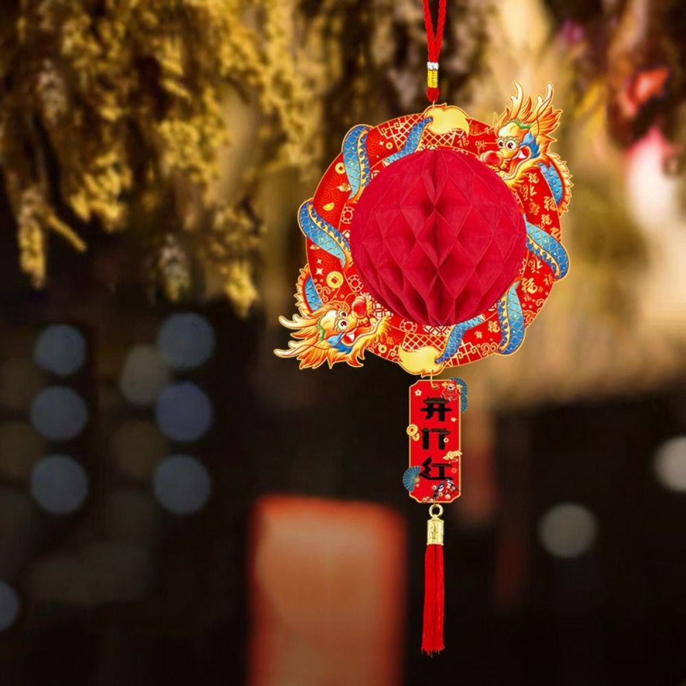 VCFGVFC Giấy Đồ trang trí đèn lồng năm rồng Nhỏ Phong cách Trung Quốc dây