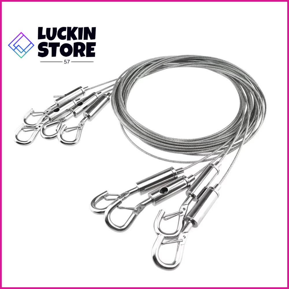 TREND 57SHOP thép không gỉ Dây cáp Tự động Có thể điều chỉnh Dây buộc có thể thu vào  Treo tranh trên dây giặt