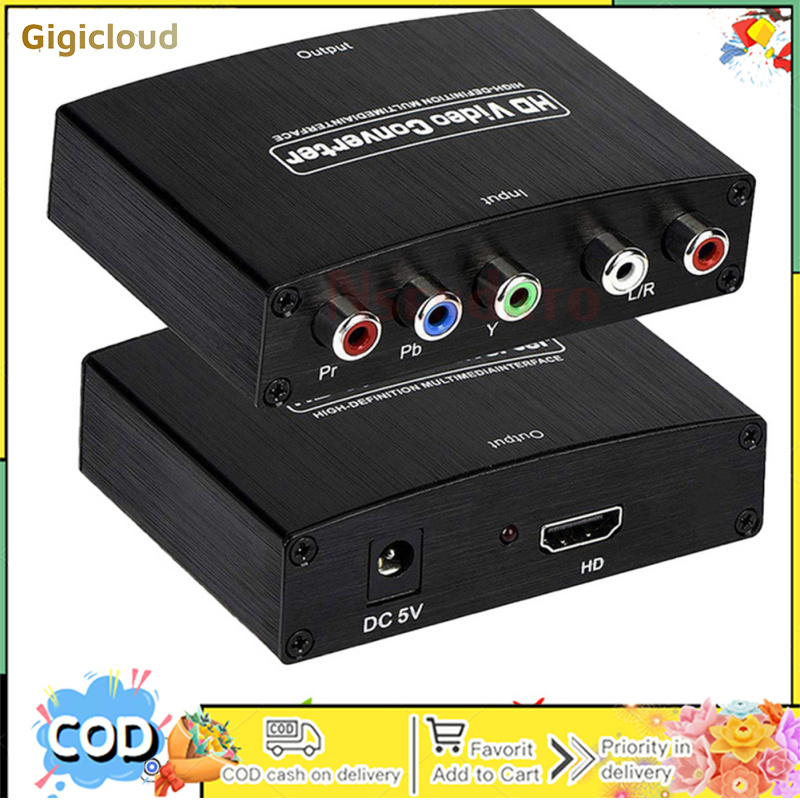 Ypbpr R/l To Compatible Forhdmi Converter 1080p Video Audio Adapter Splitter For Dvd Hdtv Monitor Projector ราคา 267 บาท*ส่งฟรี