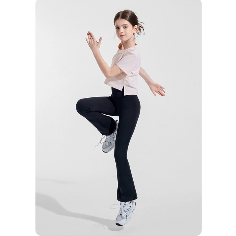 148-160cm Jersey Sport Netball Small Size Thin Bootcut Flare Pants Leisure  Women's High Waist Stretchable Bootleg Workout Yoga Workout Fitness Zumba  Running Bootcut Pants With Pockets