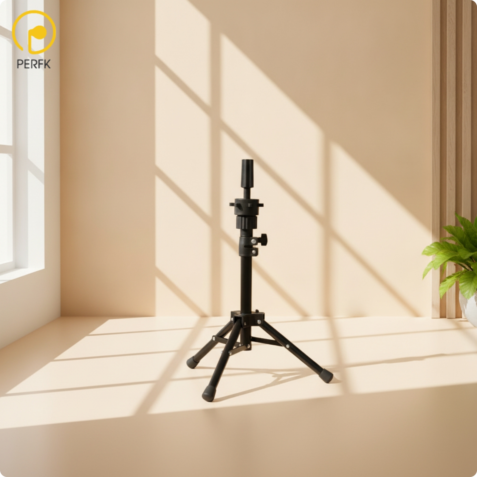Perfk Foldable Tripod with Clamp Holder Compact Mannequin Head Tripod Stable Mannequin Head Stand Retractable for Hairstylists ราคา 2,340 บาท*ส่งฟรี