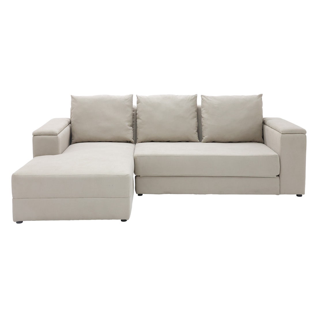 Koncept Furniture โซฟาเข้ามุมซ้าย รุ่น Raphat สีครีม (240x163x85 ซม.) ราคา 12,960 บาท*ส่งฟรี