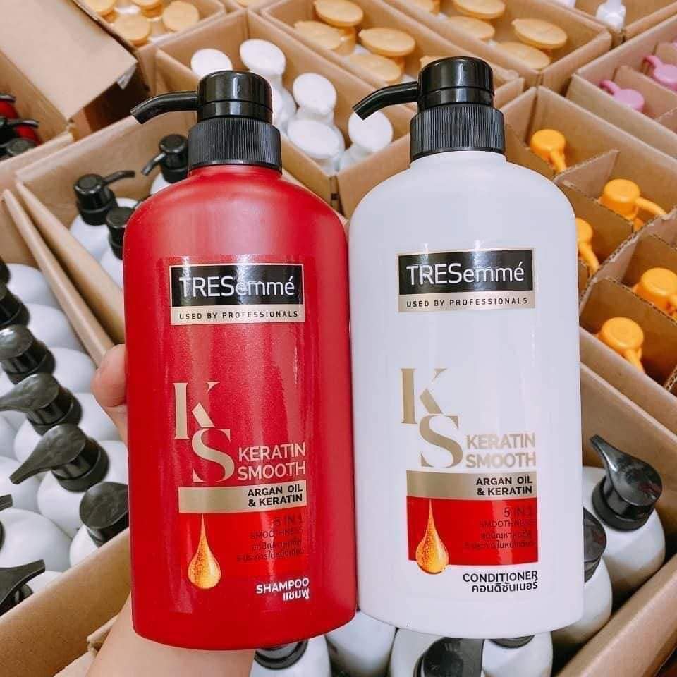 Cặp Dầu gội xả Thái Lan Dầu gội, dầu xả mềm mượt vào nếp Tresemme 425ml/450ml