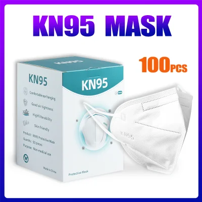ZOCN 100PCS/2BOX KN95 Mask Face 5 ply Protection KN95 Mask Washable N95 Mask Reusable Protection 5-Layers