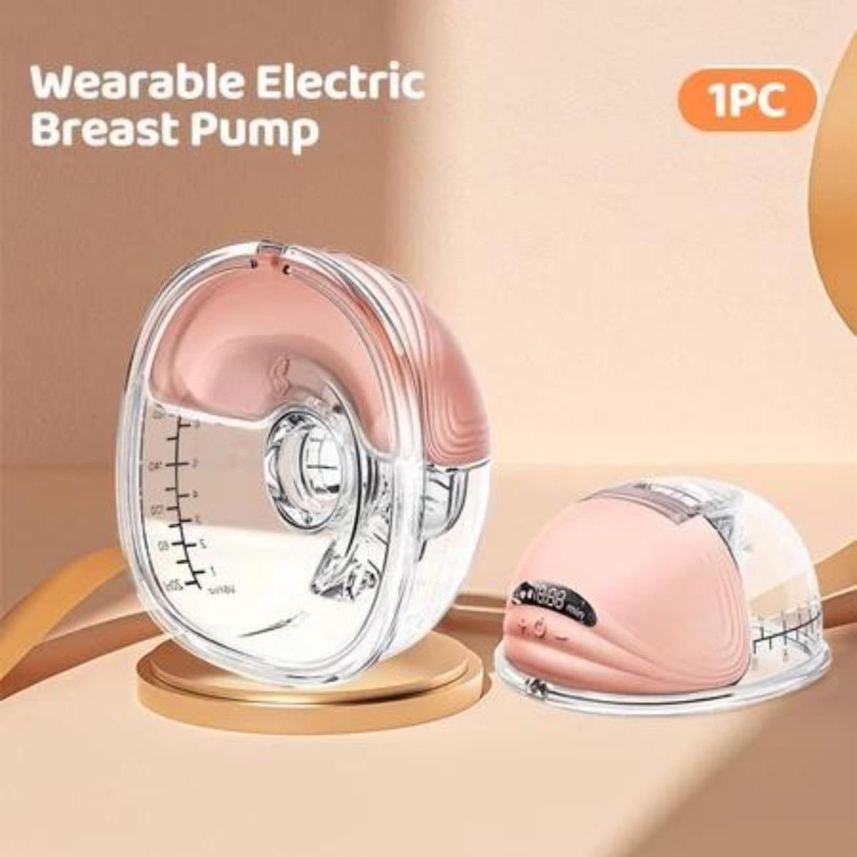 Breast Milk Pump Electric Hands-Free Portable | Wireless Wearable Mom Nursing | Discreet Silent Rechargeable Pump | Comfortable Lightweight Design | Pink