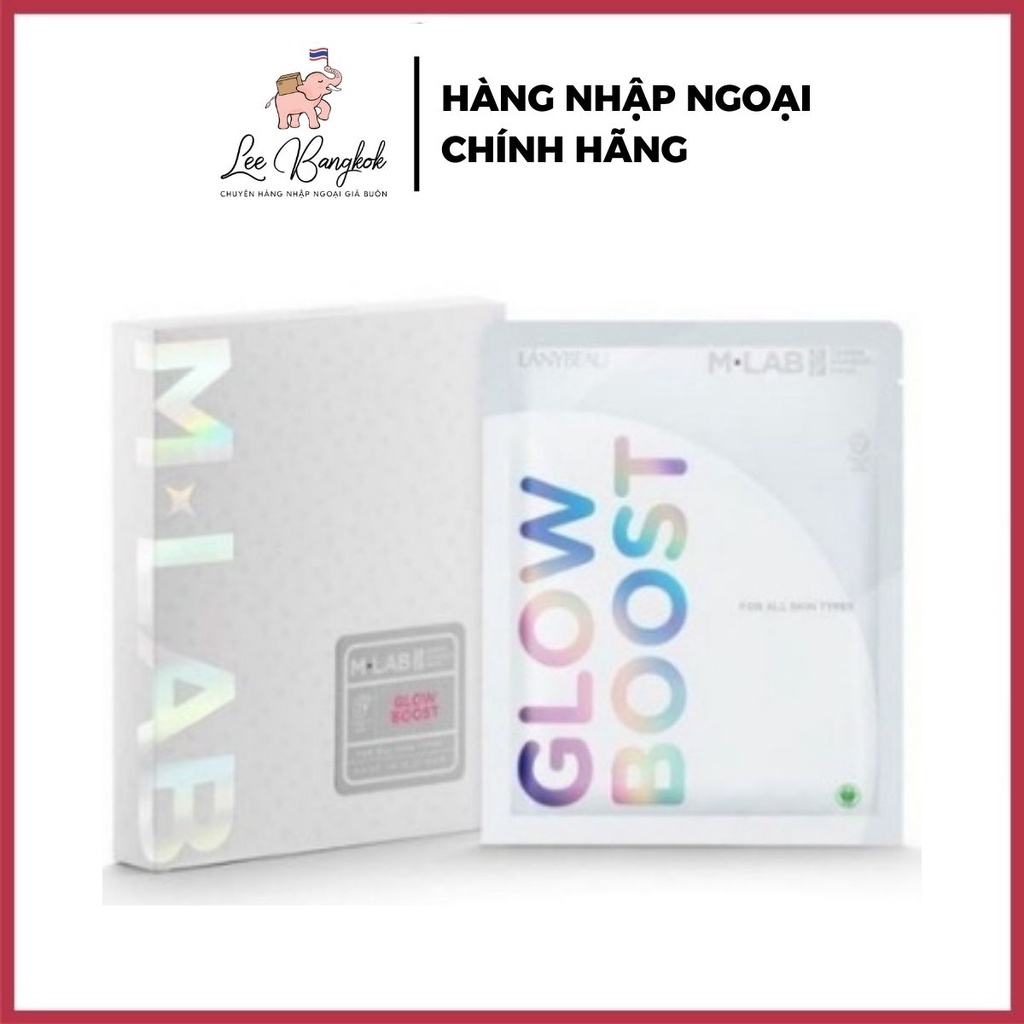 Mặt Nạ Sợi Tre Glow Boost MLab Hộp 7 Miếng - Giúp Da Sáng Tự Nhiên, Mềm Mịn