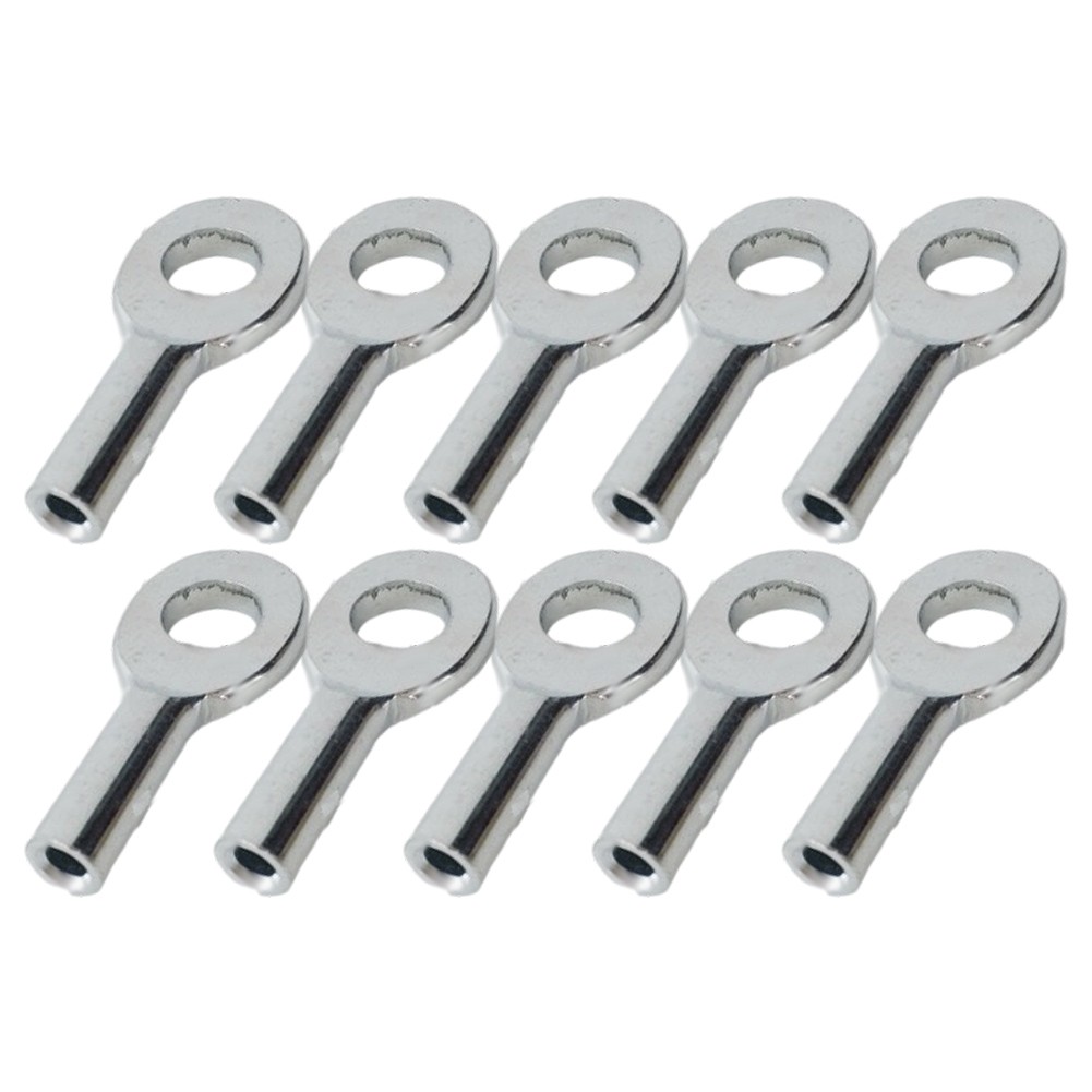 10pcs phòng tập thể dục ròng rọc Dây Cáp Cáp Dây Giày thiết bị đầu cuối cây khoèo kim loại 5mm 6mm Kích thước
