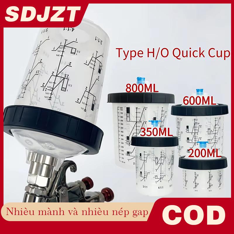 SDJZT 1 cái sơn phun cup 180 350 800ml nhựa sơn trộn cup dùng một lần sơn cup phun Nồi loại nhanh chóng cup