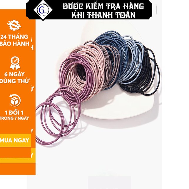 Combo 5 sợi thun cột tóc đủ màu G01