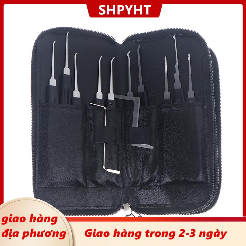 [COD] SHPYHT Giao hàng địa phương 15 17 24pcs cổ điển Thép không gỉ Công cụ khóa xe hơi di động mở khóa Kit túi đa chức năng lockpick công cụ