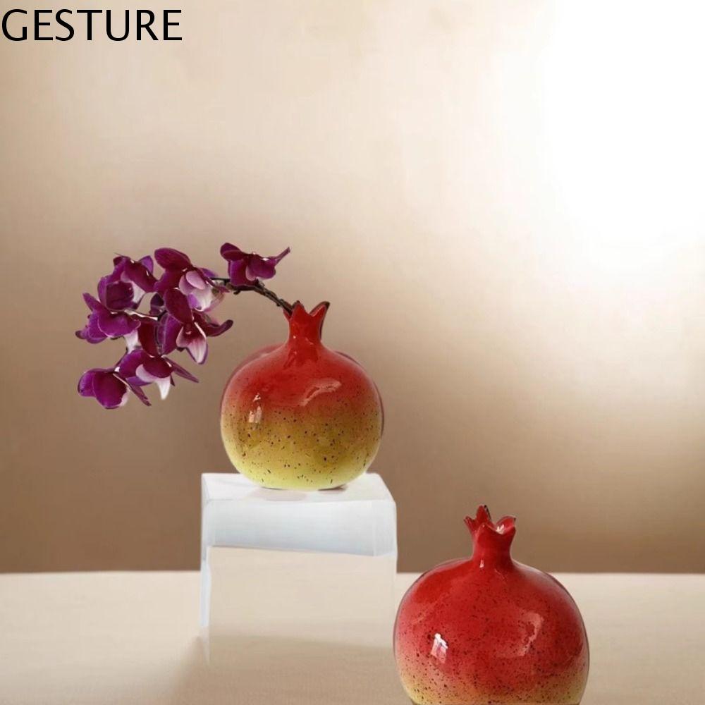GESTURE Sáng Tạo Bình lựu chanh Gốm Dễ thương Giá treo hoa thủy canh Hộp cắm hoa Đồ thủ công Chậu hoa Hoa nhân tạo