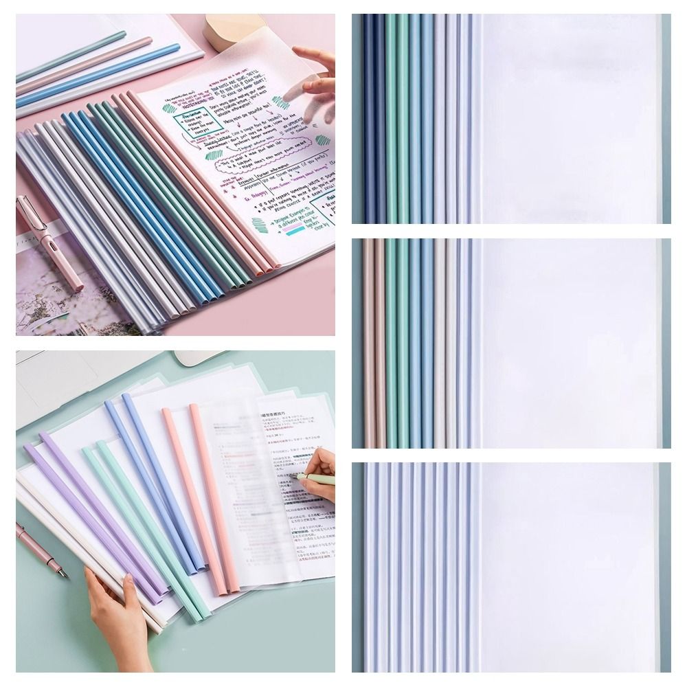 DJAHQB 10pcs/set Kẹp giữ hồ sơ Kẹp hồ sơ A4 Tài khoản cầm tay Túi đựng ghi chú Kẹp Giấy Macaron Đa chức năng Không thấm nước Cặp tài liệu Văn phòng phẩm