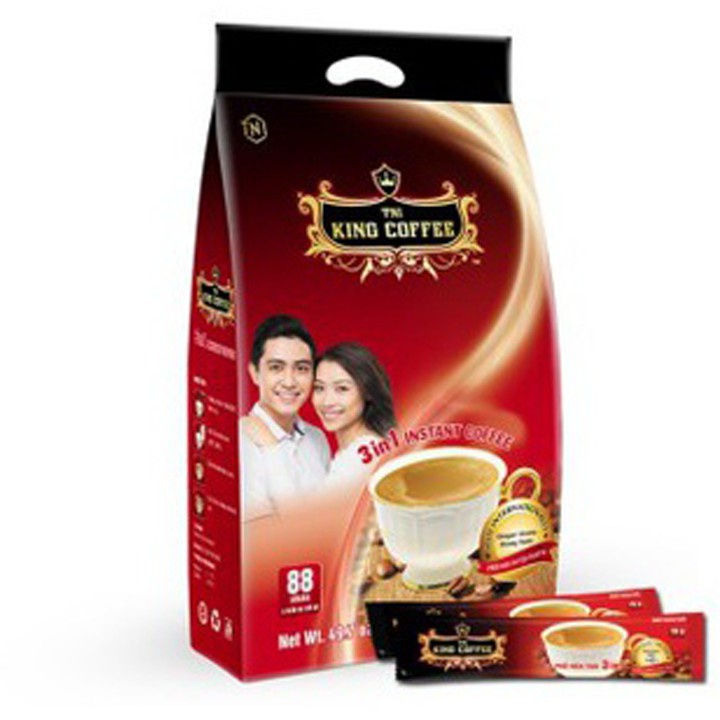 King coffee cà phê hòa tan 3in1 bịch 88 gói