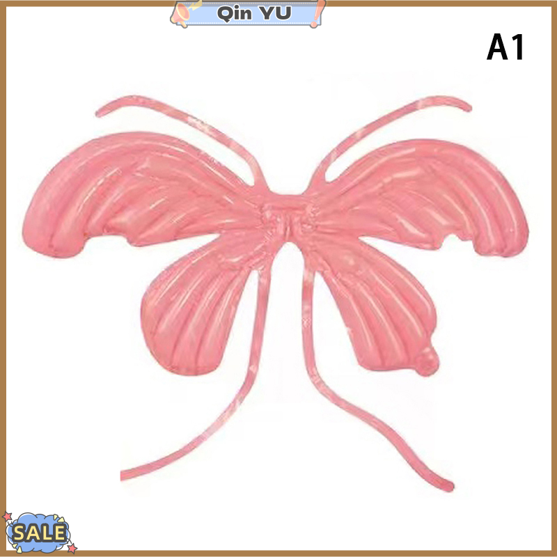 New For Tues【Qin YU】 Thiên thần đầy màu sắc cánh bướm bóng bay chúc mừng sinh nhật trẻ em ngày bé trai Cô Gái Tự làm trang trí tiệc trở lại treo lá Bóng đồ chơi