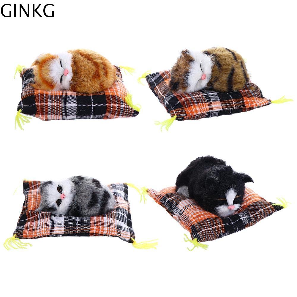 GINKG Dễ thương Nhân tạo Vải Pad Sáng Tạo Trẻ em Món Quà Sinh Nhật Trang Trí sáng tạo Mô phỏng Mèo Sang trọng Mèo Mèo Đồ Trang Trí Giả Mèo