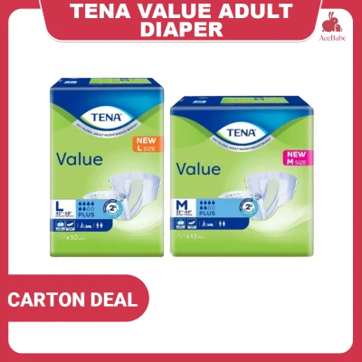 [CARTON DEAL]TENA Value Adult Diapers Available In M L
