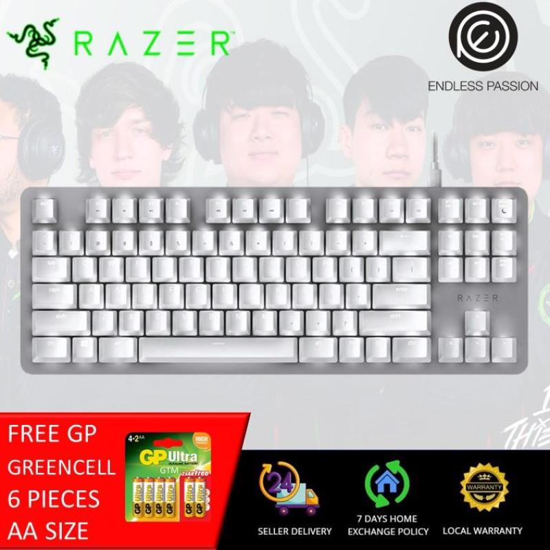 Razer BlackWidow Lite Mechanical Tenkeyless Keyboard: Orange Key Switches - Tactile & Silent - White Individual Key Lighting - Compact Design - Detachable Cable - Mercury White Singapore
