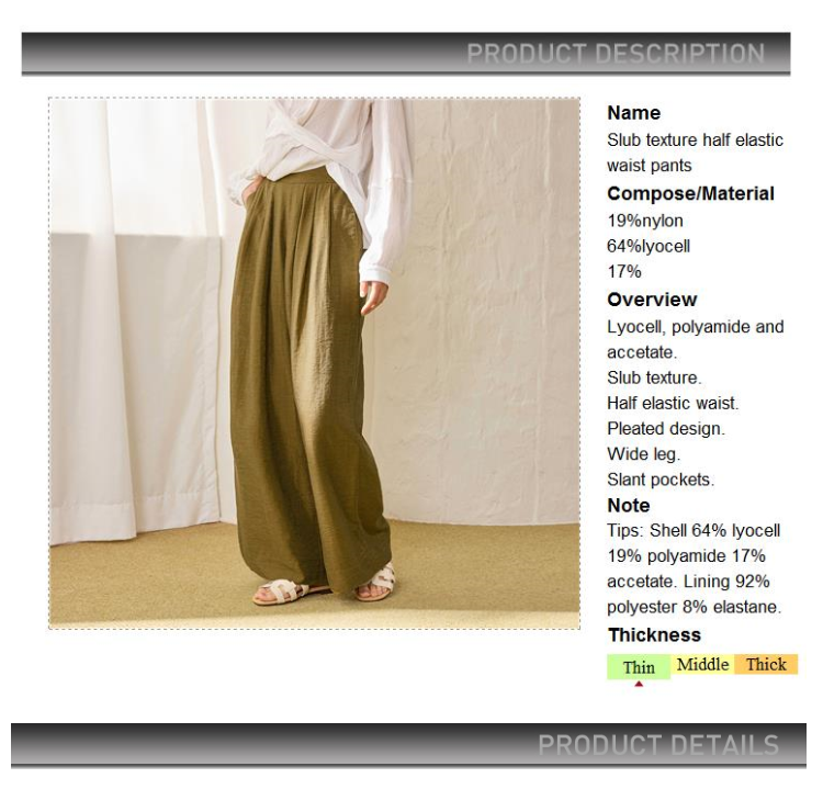 Giordano Women Slub texture half elastic waist pants Free Shipping 18415904