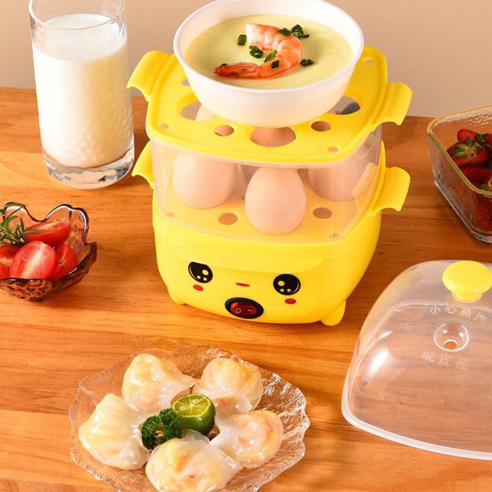 Xikeduo Nồi nấu trứng thời gian hấp nhanh trứng sữa trứng Nồi luộc trứng điện mini tự động tắt máy làm nóng trứng gia dụng