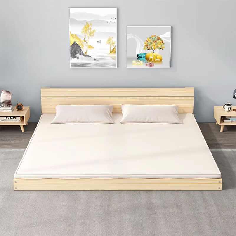 Solid Wood Tatami Bed Frame - No Headboard, Trundle Option