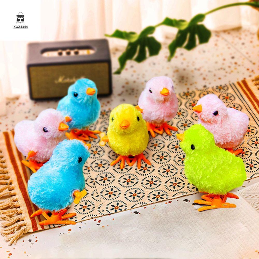 XQZ4344 Cho trẻ em Bé cưng Vui nhộn Đồ dùng cho mèo con Nhảy đi bộ Chuyển động lắc lư Đồng hồ Đồ chơi cho mèo Đồ chơi tương tác Gà con sang trọng Quà tặng trẻ em