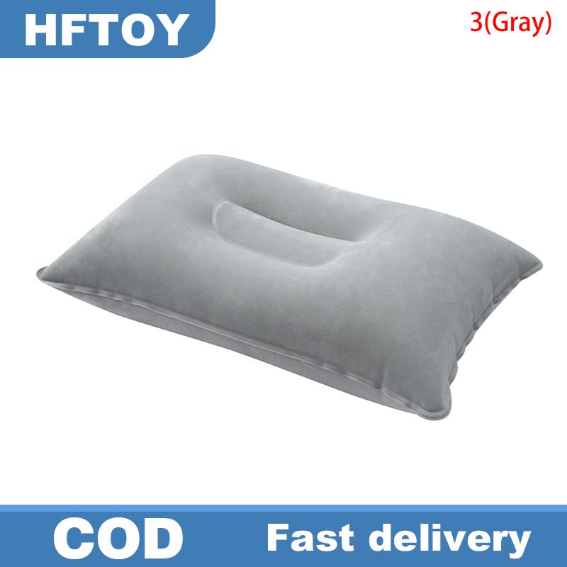HFTOY Inflatable Air Pillow Bed Sleeping Camping Pillow PVC Nylon Neck Pillow