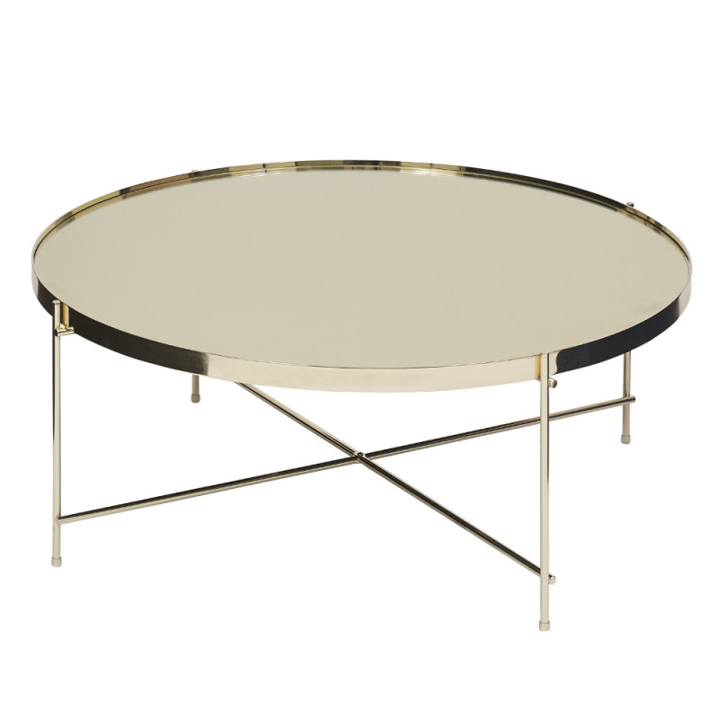 Dia. 82.5cm Oakland Round Mirror Top Coffee Table