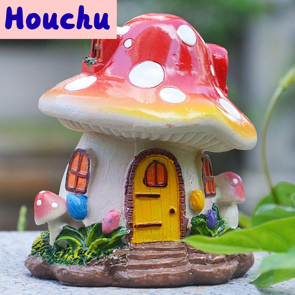 HOUCHU บอนไซ ใหญ่ คริสต์มาส ดอกไม้ ภูมิทัศน์ขนาดเล็ก การตกแต่ง บ้าน เครื่องประดับสวน อุปกรณ์เสริมตุ๊กตา รูปแกะสลัก มินิมอล บ้านเห็ด ราคา 199 บาท*ส่งฟรี