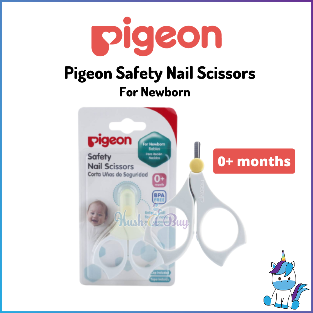 Pigeon Safety Nail Scissors Newborn BPA Free | HUSHABUY