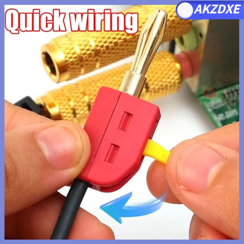 AKZDXE Di động Phích cắm chuối Không hàn 32A 4mm. Ổ cắm dòng điện cao  Mạ vàng Đầu nối chuối
