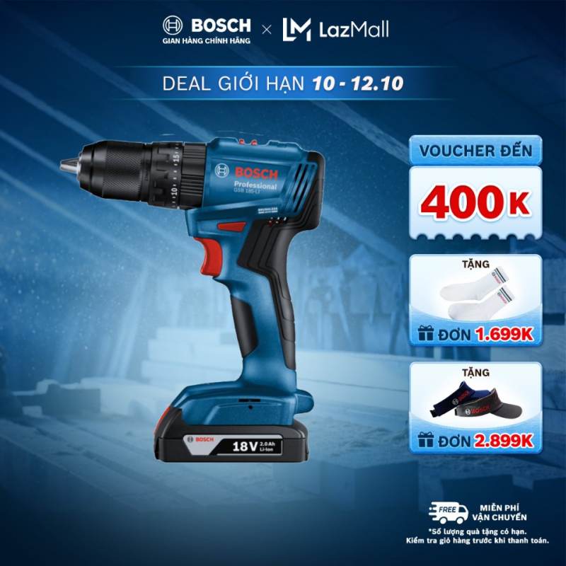 Máy khoan vặn vít động lực pin GSB 185-LI
