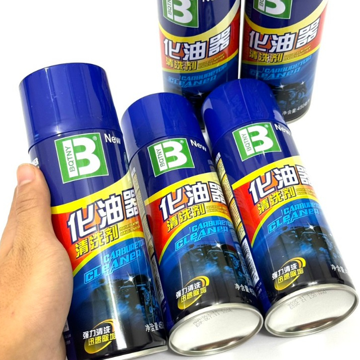 Nước xịt rửa chế,bình xăng con xe máy, ô tô Bony Botny Carb Choke Cleaner 450ml, nước có vòi dài (cho oto)