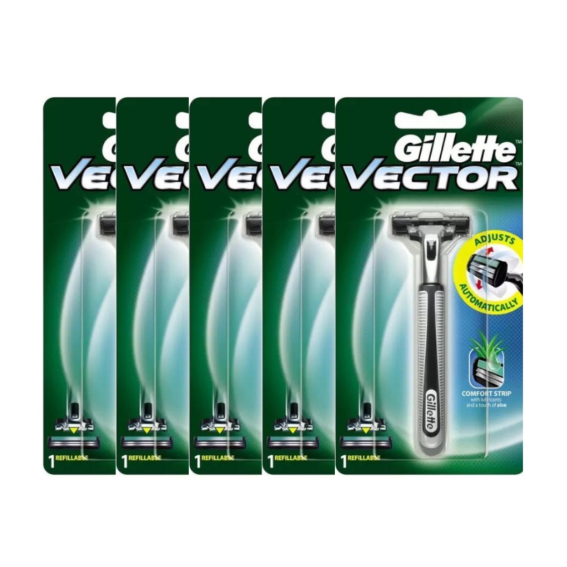Combo 5 dao cạo râu gillette vector cán 1s