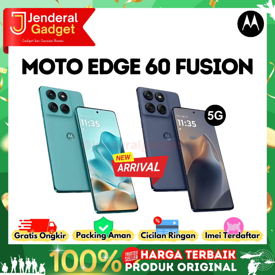 Motorola EDGE 60 Fusion 5G 12/256GB NFC Garansi Resmi Harga 4,499,000 rupiah*Gratis Ongkir