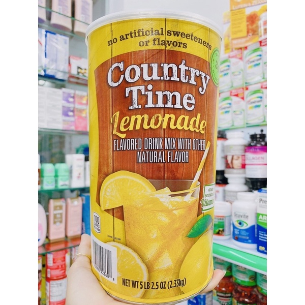Bột Chanh Country Time Lemonade Mỹ 2.33kg (Hàng Bay Air) - SẢN PHẨM ĐƯỢC YÊU THÍCH TRÊN THỊ TRƯỜNG HIỆN TAY, DÙNG RẤT TỐT LUÔN Ạ, ĐẢM BẢO DÙNG RẤT THÍCH, KHÁCH YÊU TRẢI NGHIỆM ỦNG HỘ SHOP NHÉ
