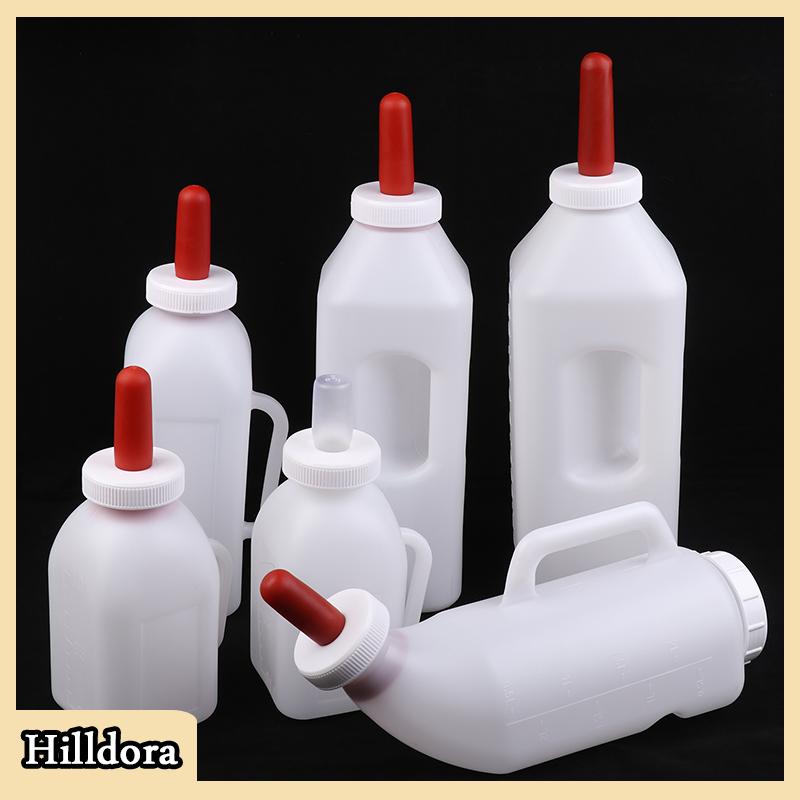 [Hilldora] Bê sữa Feeder chai với núm vú sữa chai vắt sữa ăn thay thế người uống rượu chăn nuôi feediing công cụ