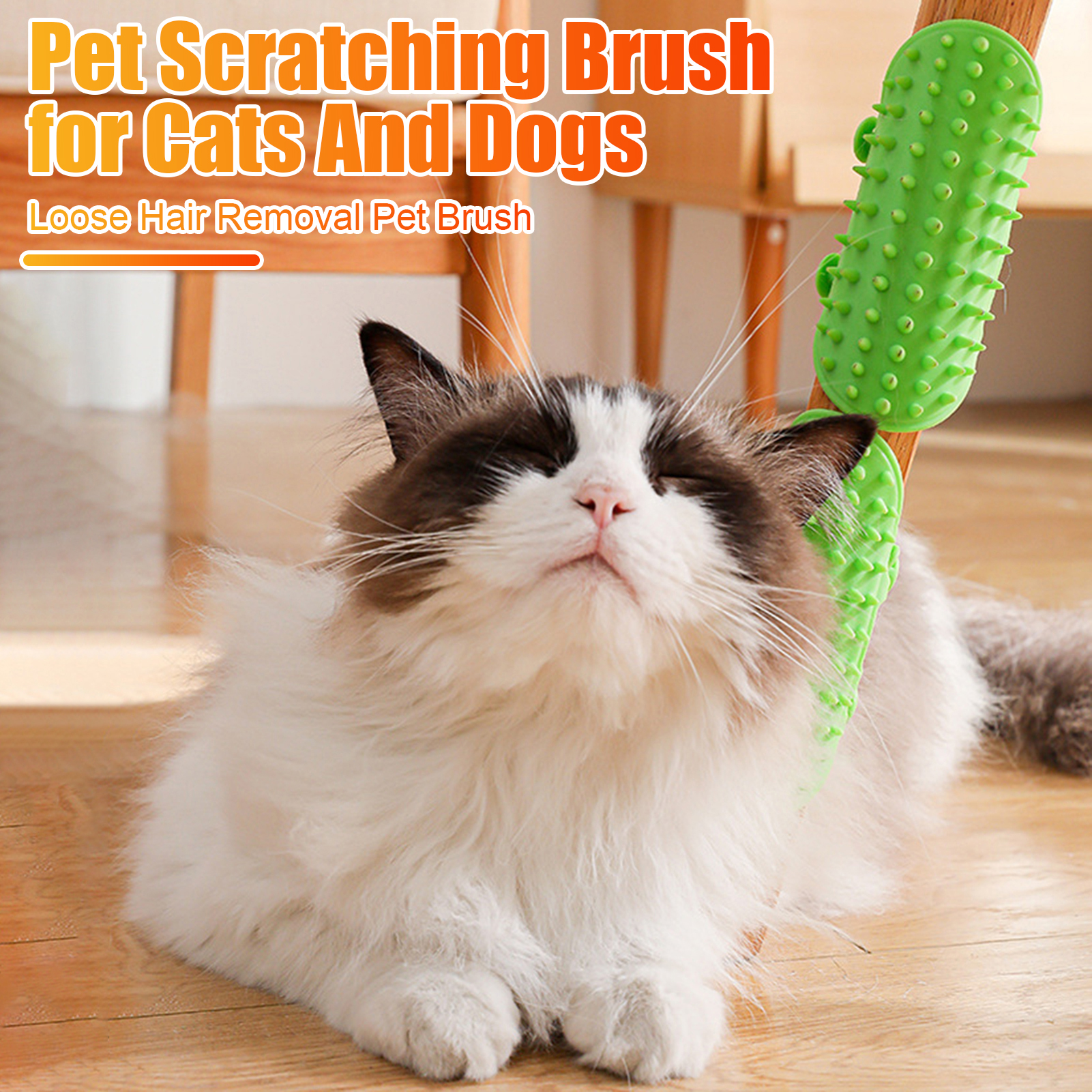 Adjustable Pet Massage Brush Shower-friendly Pet Massage Brush Adjustable Cat Self Groomer Brush for Indoor Cats Silicone Massage Comb for Itch Scratching and Face Cleaning Set of 2/4pcs