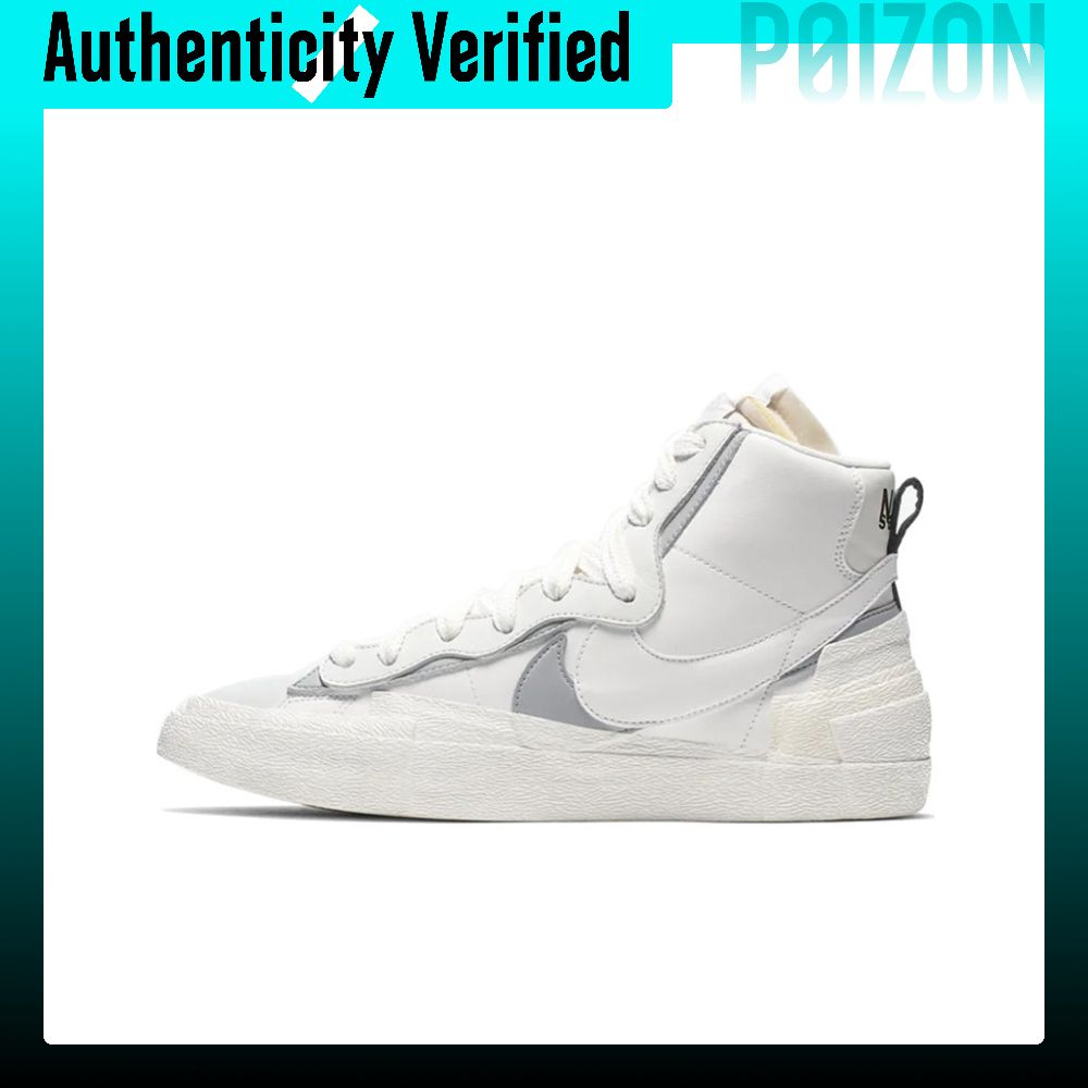รองเท้าผู้ชาย Nike รองเท้าสเก็ต Sacai X Blazer Unisex Mid-top สีเทา/ขาว BV0072-100 ราคา 19,694 บาท*ส่งฟรี