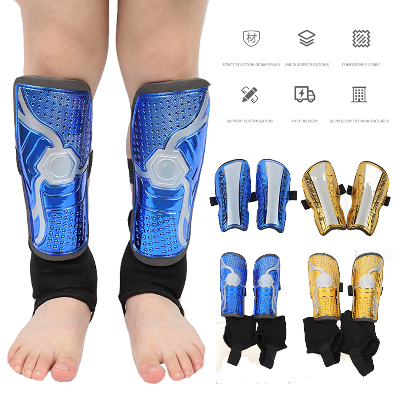 2Pcs GoalKeeper Shin Guard Youth Children Anti-Collision Football Shin Pads Thicked Soccer Training Games Racing Calf Guard BB777