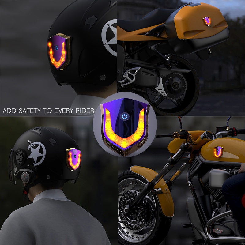 Motorpark Durable USB Motorcycle Helmet Riding LED Lamp