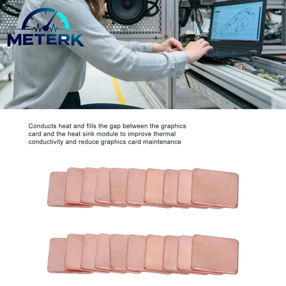 Meterk Aumotop Đồng Đỏ Tản Nhiệt Cập Card Đồ Họa Hiệu Quả Tản Nhiệt Cho CPU Laptop GPU 20 Chiếc Để Tản Nhiệt Thụ Động (1.2 Mm) Giá 137,000 Đồng*Miễn phí vận chuyển