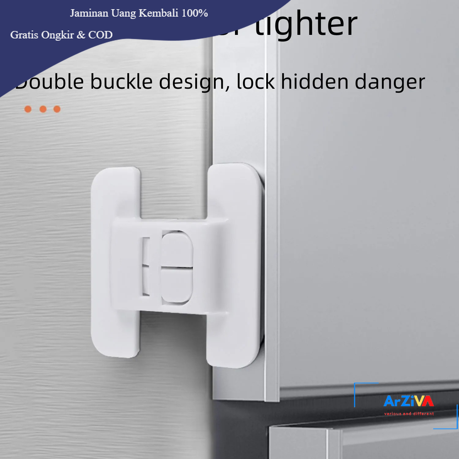 BABYY Kunci Pengaman Pintu Kulkas Multifungsi Adhesive Lock 2 PCS - BB7