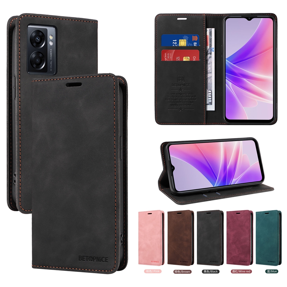 Vỏ Nắp gập Có Khe Cắm Thẻ Ví da từ tính cho OPPO A57 A77 A57S A77S A78 A98 A17 A17K A96 A95 A94 A76 A74 A55 A54 A16 A16K A15 A15S A5 A9 2020 vỏ điện thoại