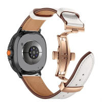 GEEKTHINK สายหนังสำหรับนาฬิกา Samsung Galaxy Watch 8 40มม. 44มม./Watch 8 Classic 46มม./2025เฉียบ47มม./Ultra 47มม.