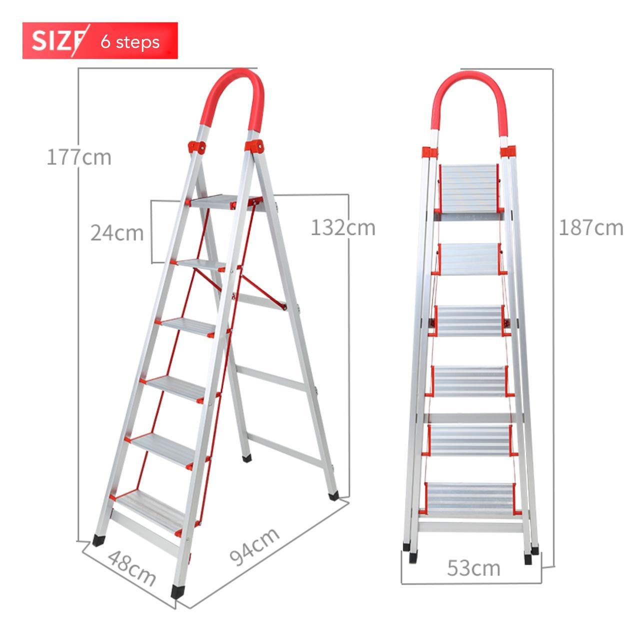 Light Aluminium Ladder with Grip Handle 6-Step