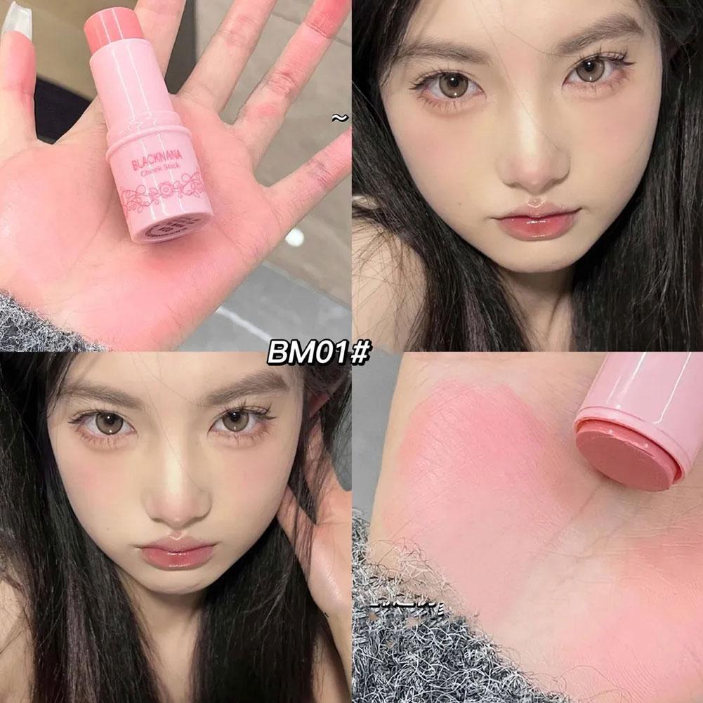 Đơn sắc đa-sử dụng Blush Stick Blusher Stick Bút trang thấm trang không tạo nhờn nước Stick tạo điểm nhấn điểm khuôn khối điểm không mặt N4Y0