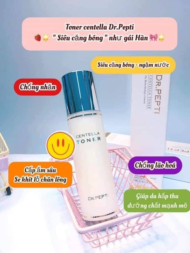 Nước Hoa Hồng Dưỡng Da Căng Bóng Dr.Pepti Centella Toner 180ml nước hoa hồng -- mpthienduc