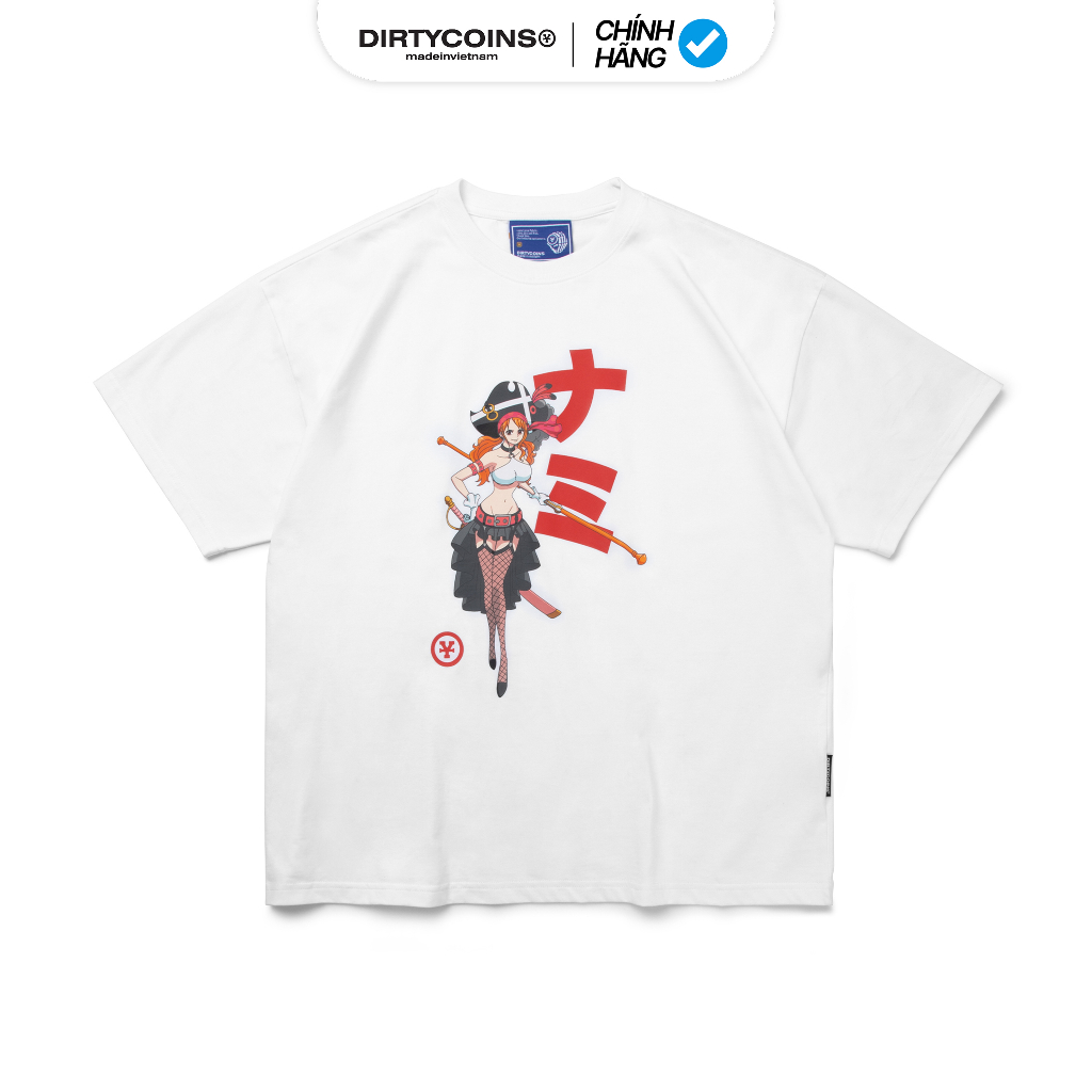 [COD] Áo Thun DirtyCoins x One Piece Film:Red Nami T-shirt - White T-shirts