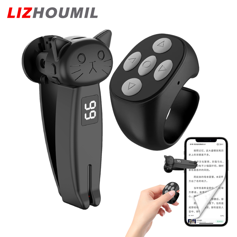 LIZHOUMIL Remote Control Wireless Page Turner Video Scrolling Remote Ring Clicker For Portable Reader Smartphones Tablets ราคา 387 บาท*ส่งฟรี